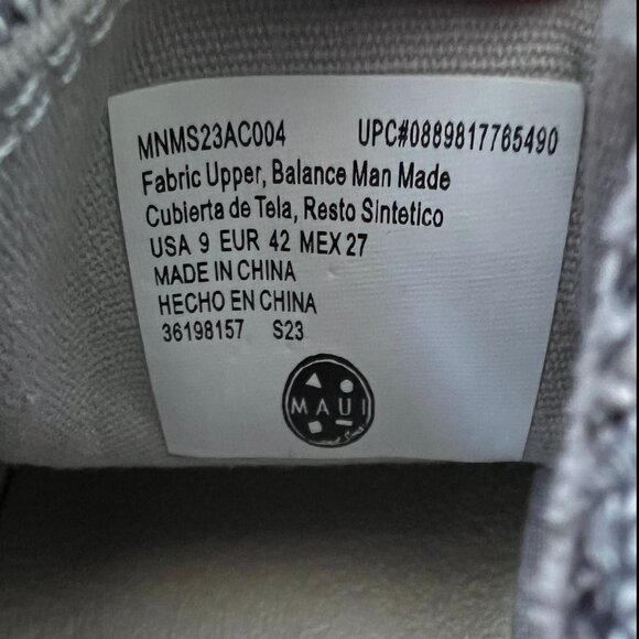 Men's MAUI and Sons Gray Lightweight Slip-on Beach Loafers, Size 9, EUC! - Picture 4 of 12